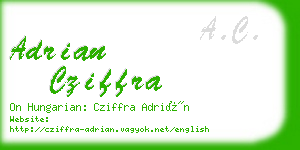 adrian cziffra business card